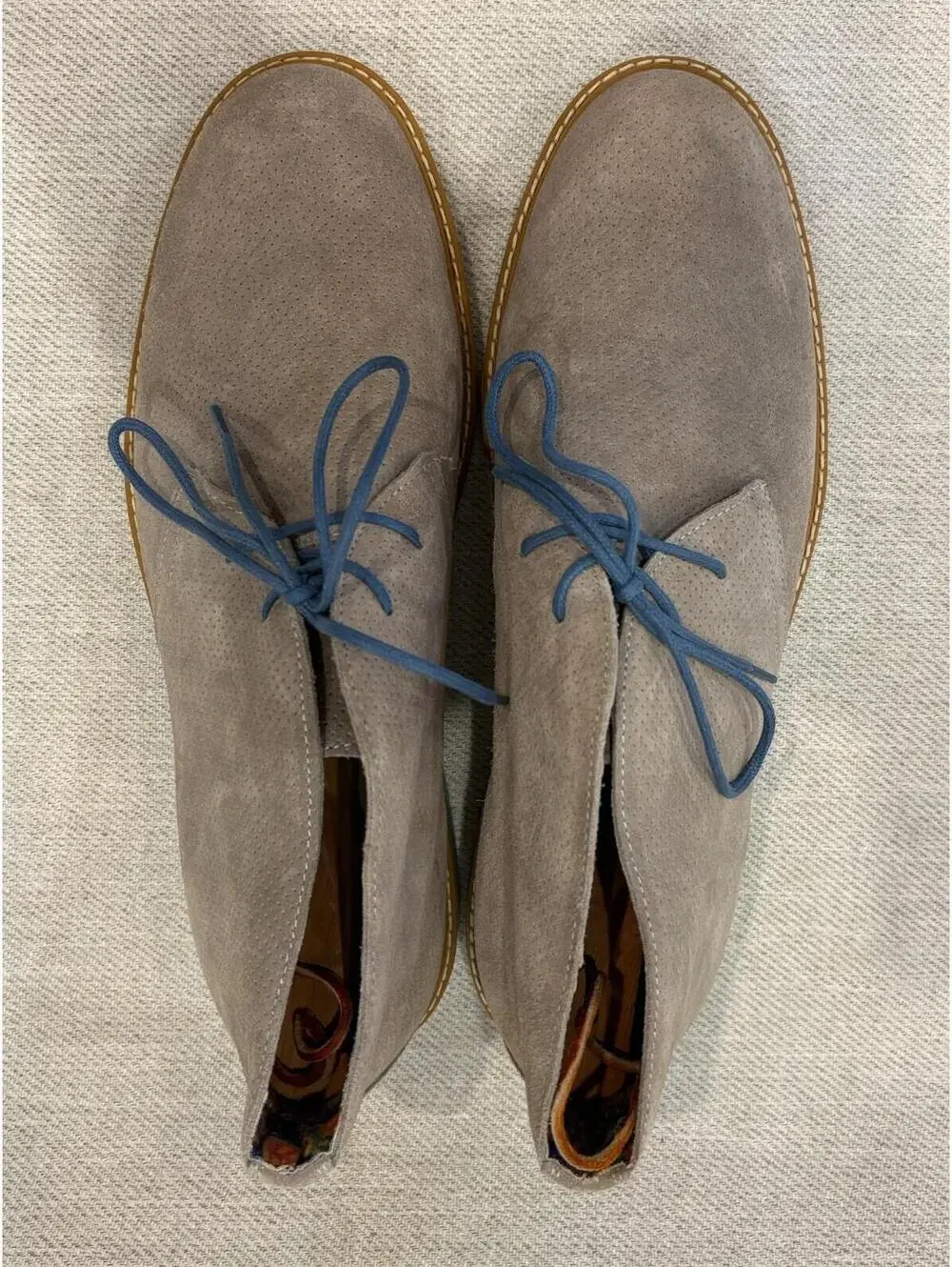 1901 Nordstrom Men’s Perforated Suede Chukka Boots Made in Italy Size 46 / 12.5
